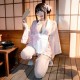 FEE ET MOI - Playful Bunny Print Kimono Robe (Pink - White) FEE ET MOI - Playful Bunny Print Kimono Robe (Pink - White)