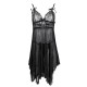 FEE ET MOI - Deep V Sheer Lace Nightdress (Black) FEE ET MOI - Deep V Sheer Lace Nightdress (Black)