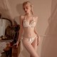 FEE ET MOI - Strappy Lace Crotchless Bikini Set (White) FEE ET MOI - Strappy Lace Crotchless Bikini Set (White)