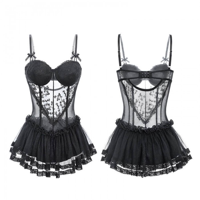 FEE ET MOI - French Luxury Corset Underwire Dress (Plus Size - Black) FEE ET MOI - French Luxury Corset Underwire Dress (Plus Size - Black)