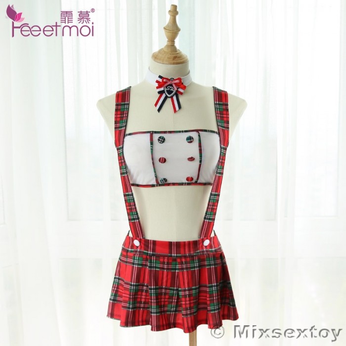 FEE ET MOI Innocent Sweet Student Costume (Red - White) FEE ET MOI Innocent Sweet Student Costume (Red - White)