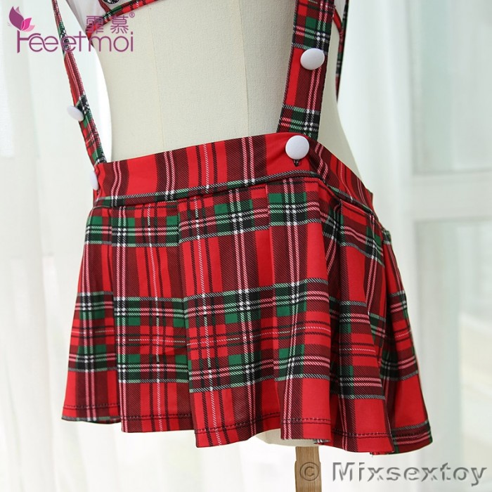 FEE ET MOI Innocent Sweet Student Costume (Red - White) FEE ET MOI Innocent Sweet Student Costume (Red - White)