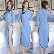 FEE ET MOI Lace Cheongsam Lingerie (Blue) FEE ET MOI Lace Cheongsam Lingerie (Blue)