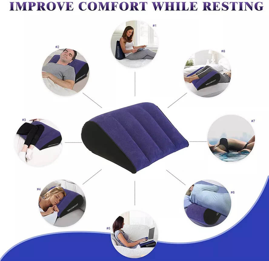TOUGHAGE - Inflatable Triangle Multi-Position Magic Pillow